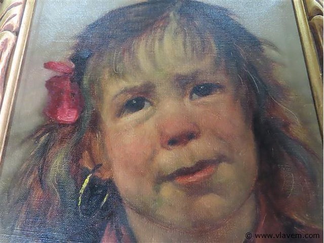 Brandsma olie op doek, gesigneerd, 31x36cm - afbeelding 2 van  3