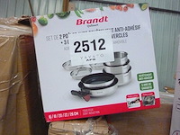 Brandt roestvrijstalen kookgerei set 18/8 - 9 stuks, afneembaar handvat, alle kookpitten inclusief inductie - afbeelding 3 van  3