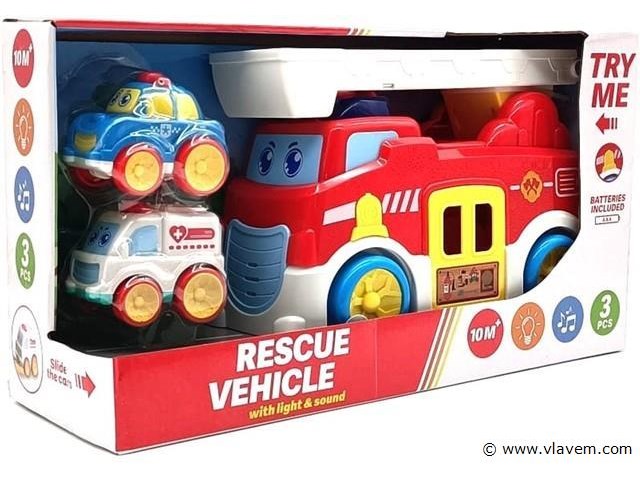 Brandweerwagen set - afbeelding 1 van  4