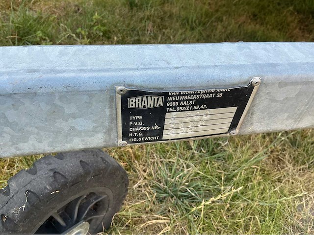 Branta e500 enkel assig aanhangwagen - afbeelding 3 van  9