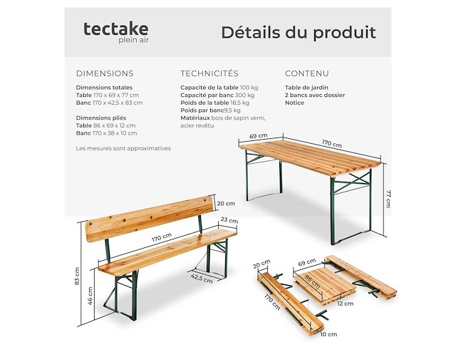 Brasserietafel en bankset - afbeelding 6 van  8