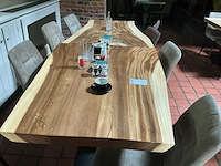 Brasserietafel met massief houten tafelblad (2x)