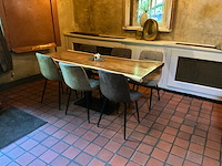 Brasserietafel met massief houten tafelblad (2x) - afbeelding 2 van  5