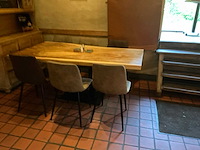 Brasserietafel met massief houten tafelblad (2x) - afbeelding 3 van  5