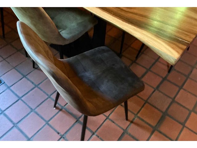 Brasserietafel met massief houten tafelblad (2x) - afbeelding 5 van  5
