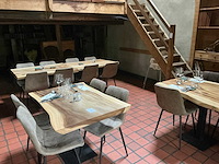Brasserietafel met massief houten tafelblad (4x)