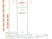 Bratek projector plafondbeugel - afbeelding 3 van  3