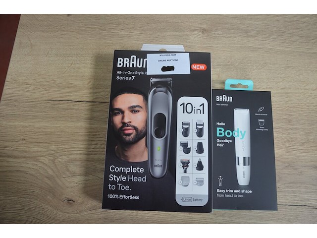 Braun all-in-one style kit series 7 mgk7420 en braun mini trimmer hello body bs1000 (b435) - afbeelding 1 van  6