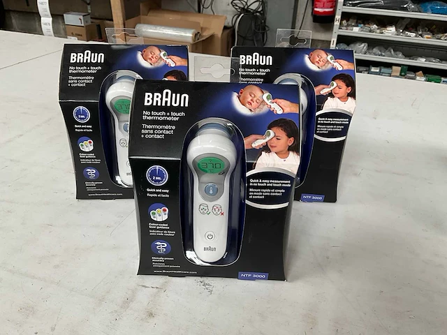 Braun ntf 3000 no touch + touch thermometer (3x) - afbeelding 1 van  5