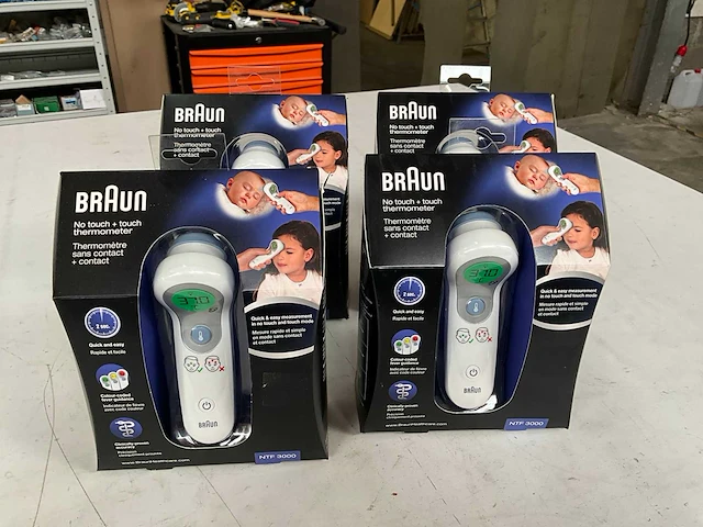 Braun ntf 3000 no touch + touch thermometer (4x) - afbeelding 1 van  5
