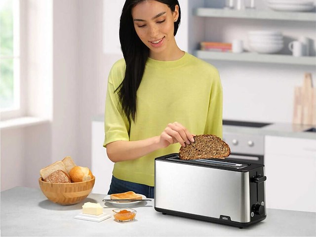Braun purshine ht 1610 bk broodrooster, 25 cm broodgleuf - afbeelding 1 van  5