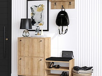 Bred schoenenkast | 100% melamine | eiken - afbeelding 2 van  5