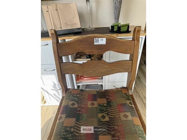 Brede houten stoelen ±20 st - afbeelding 6 van  6