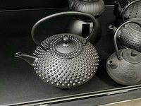 Bredemeijer gietijzeren theepotten + 4 onderzetters (5x) - afbeelding 4 van  11