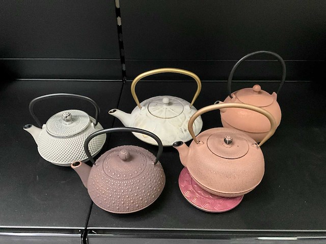 Bredemeijer gietijzeren theepotten (5x) - afbeelding 1 van  8