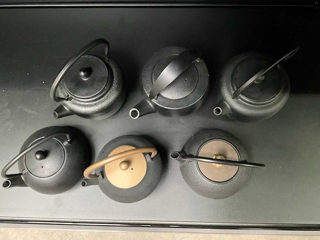 Bredemeijer gietijzeren theepotten (6x) - afbeelding 3 van  6