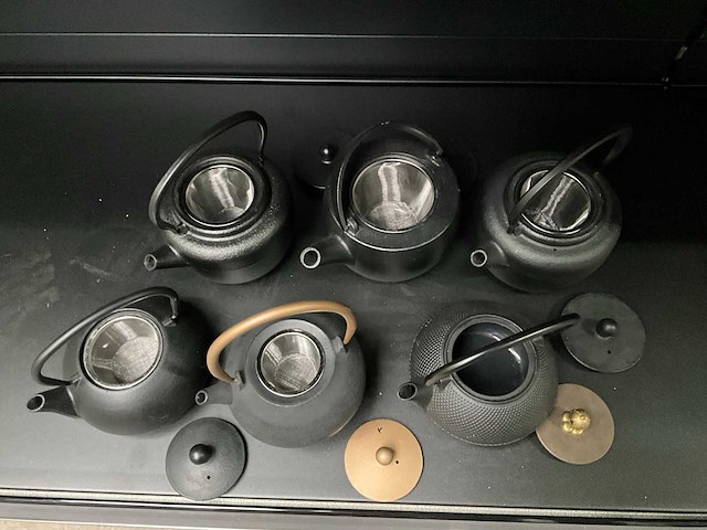 Bredemeijer gietijzeren theepotten (6x) - afbeelding 4 van  6