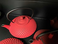 Bredemeijer gietijzeren theepotten + vier onderzetters (5x) - afbeelding 9 van  10