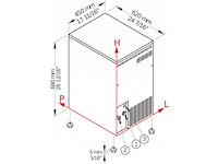 Brema - cocktail schaafijsmachine 57 kg/24 uur - brema - tb 551a hc - ijsblokjesmachine (3x) - afbeelding 3 van  3