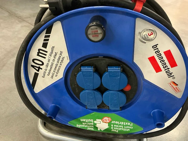 Brennenstuhl 40m verlengkabelhaspel (2x) - afbeelding 1 van  3