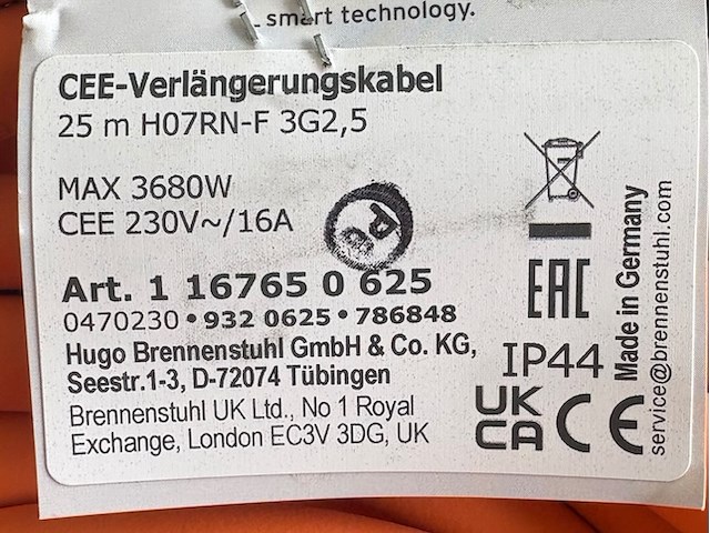 Brennenstuhl cee verlengsnoer - afbeelding 2 van  4