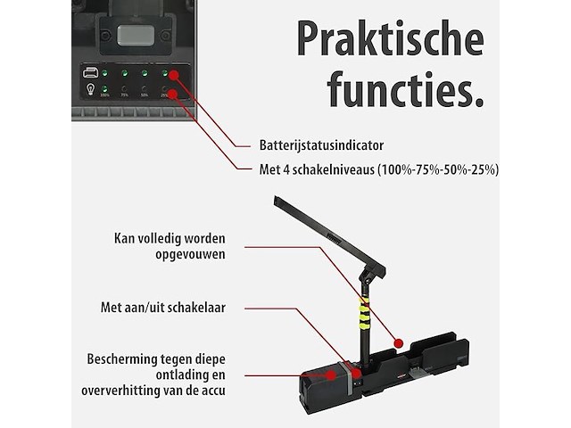 Brennenstuhl multi battery led-telescoopbouwlamp - afbeelding 4 van  5