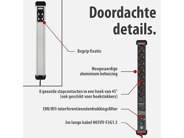 Brennenstuhl premium-protect-line stekkerdoos - afbeelding 2 van  5