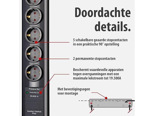 Brennenstuhl switch plus stekkerdoos - afbeelding 4 van  4