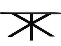 Brentford deens ovale tafel 200 cm blackwood - afbeelding 1 van  6