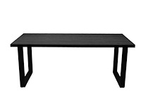 Brentford tafel 190 cm u-poot blackwood - afbeelding 4 van  5