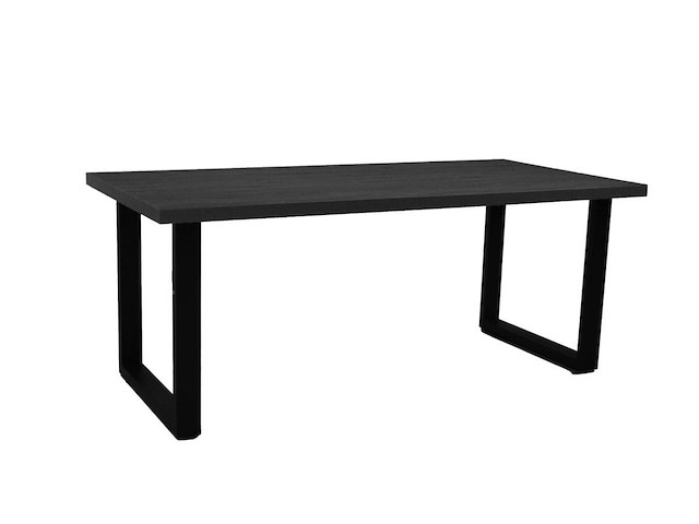 Brentford tafel 190 cm u-poot blackwood - afbeelding 3 van  5