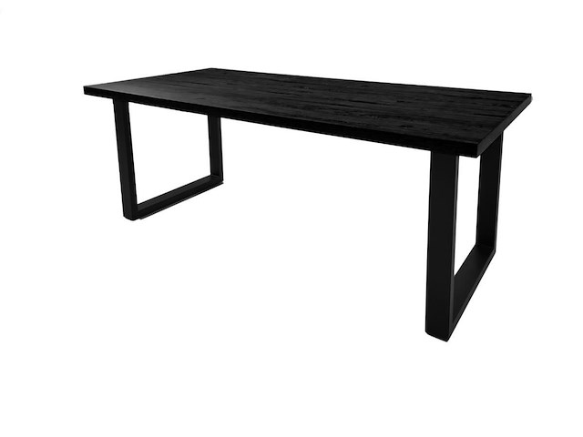 Brentford tafel 190 cm u-poot blackwood - afbeelding 5 van  5