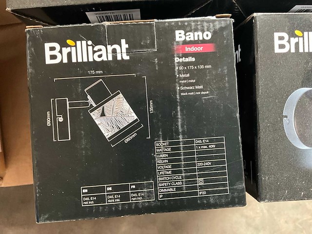 Brilliant bano wandlamp (12x) - afbeelding 4 van  5