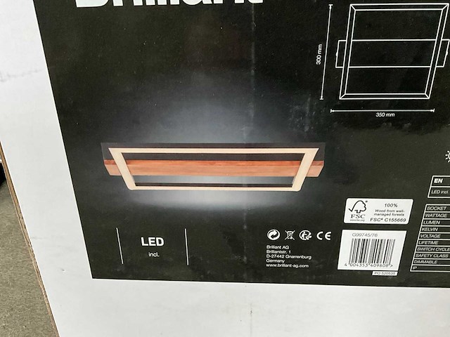 Brilliant loneos plafondlamp 35 x 30 cm (28x) - afbeelding 5 van  5