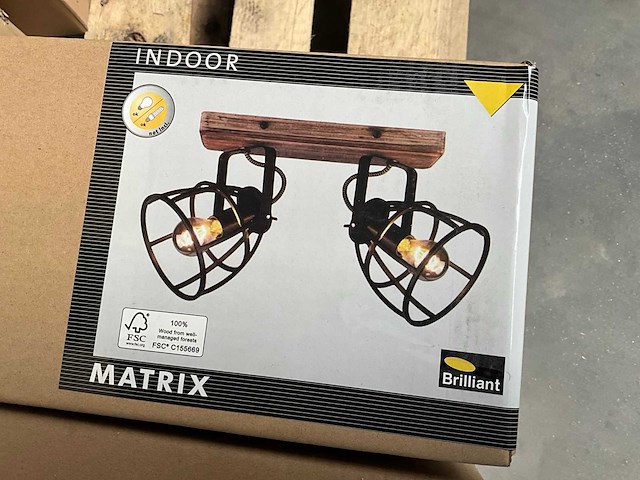 Brilliant matrix 2-lichts plafondlamp (6x) - afbeelding 3 van  4