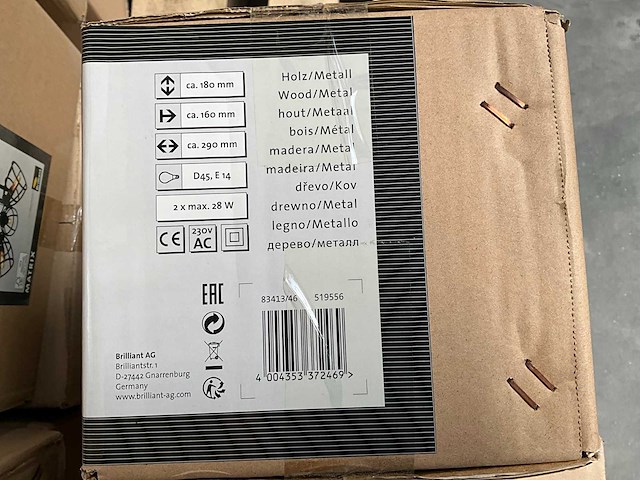 Brilliant matrix 2-lichts plafondlamp (6x) - afbeelding 4 van  4