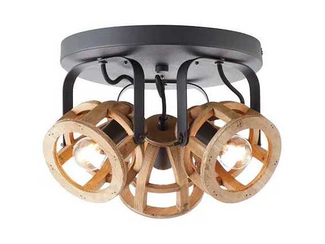 Brilliant matrix wood 3-lichts plafondlamp (21x) - afbeelding 1 van  4