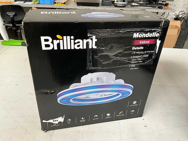 Brilliant mondello ventilator plafondlamp wit - afbeelding 2 van  4