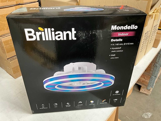 Brilliant mondello wit ventilator lamp met afstandsbediening - afbeelding 2 van  6
