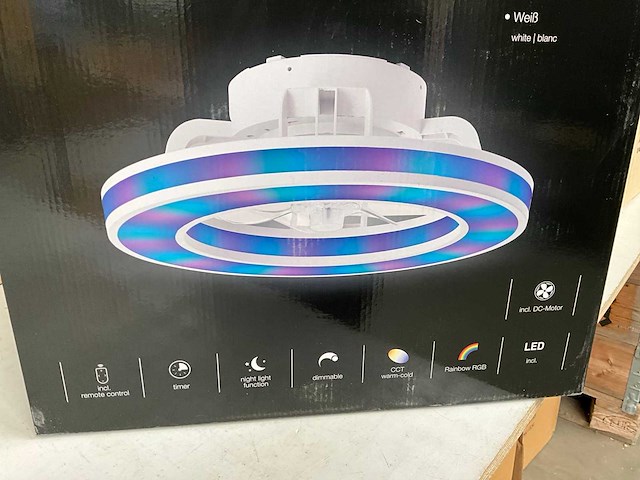 Brilliant mondello wit ventilator lamp met afstandsbediening - afbeelding 3 van  6