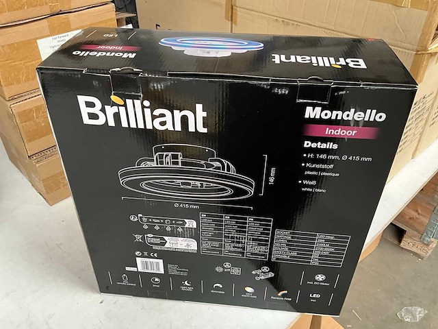 Brilliant mondello wit ventilator lamp met afstandsbediening - afbeelding 4 van  6