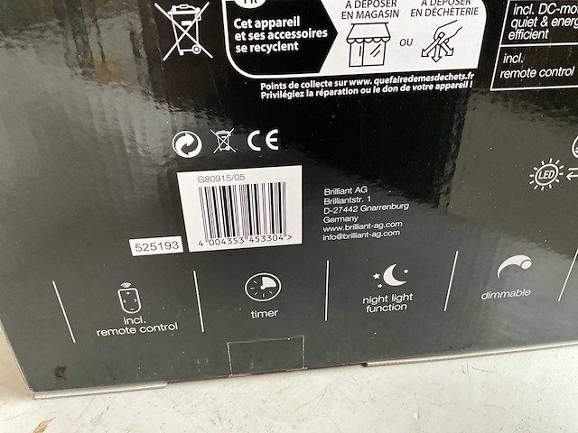 Brilliant mondello wit ventilator lamp met afstandsbediening - afbeelding 6 van  6