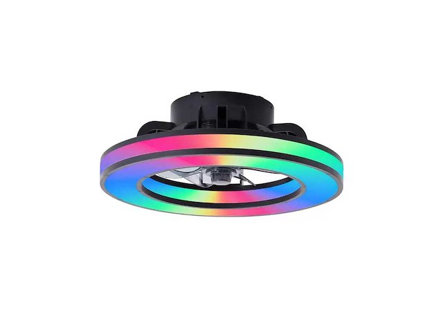 Brilliant mondello zwart ventilator lamp met afstandsbediening - afbeelding 1 van  6