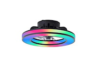 Brilliant mondello zwart ventilator lamp met afstandsbediening - afbeelding 1 van  6