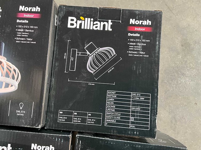 Brilliant norah wandlamp (6x) - afbeelding 4 van  5