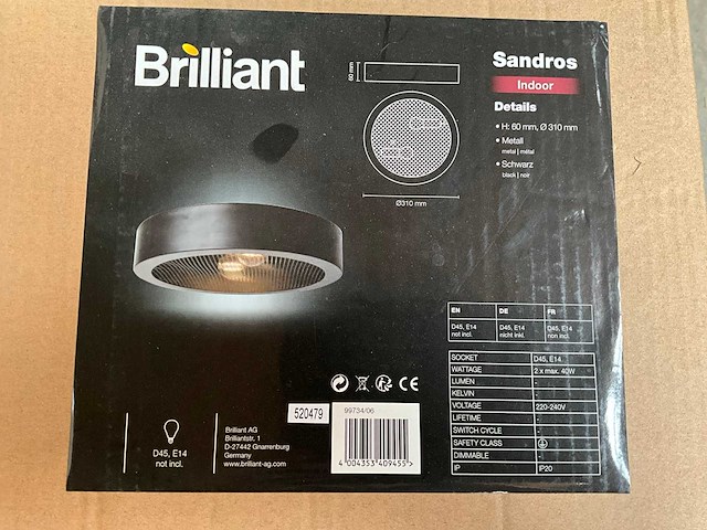 Brilliant sandros plafondlamp ?31 cm (26x) - afbeelding 4 van  5