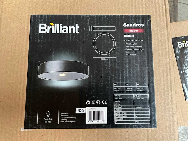 Brilliant sandros plafondlamp ?31 cm (26x) - afbeelding 5 van  5