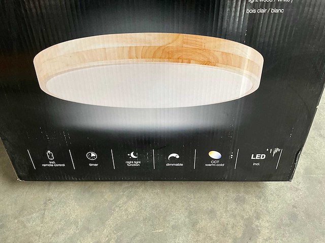 Brilliant slimline wood plafondlamp ?50,5 cm (33x) - afbeelding 3 van  4