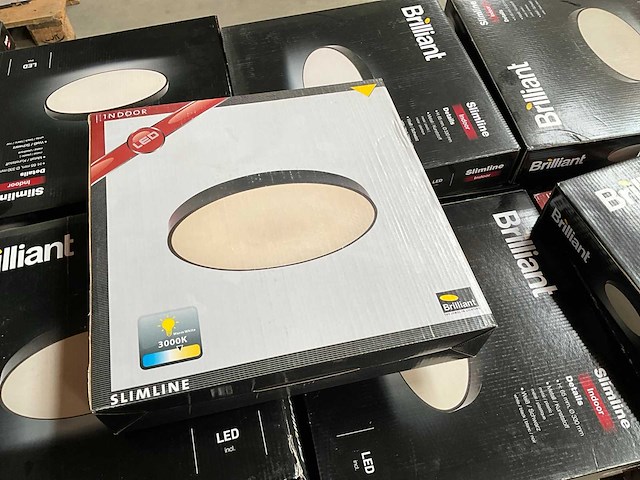 Brilliant slimline zwart plafondlamp ?33 cm (54x) - afbeelding 6 van  8