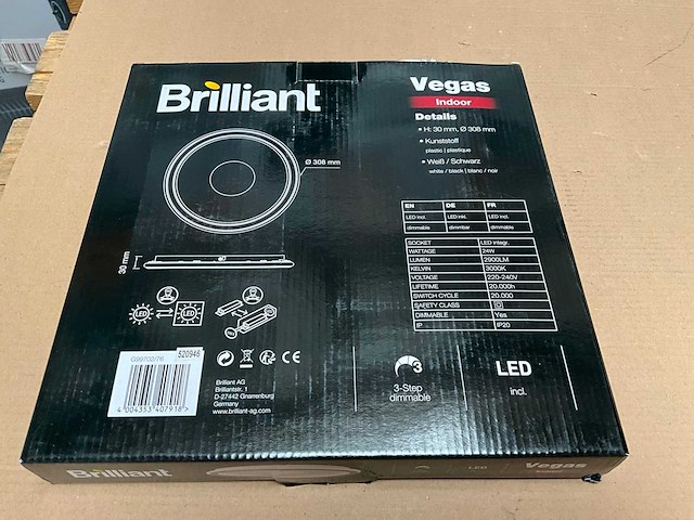 Brilliant vegas plafondlamp 30,8 cm (26x) - afbeelding 4 van  5
